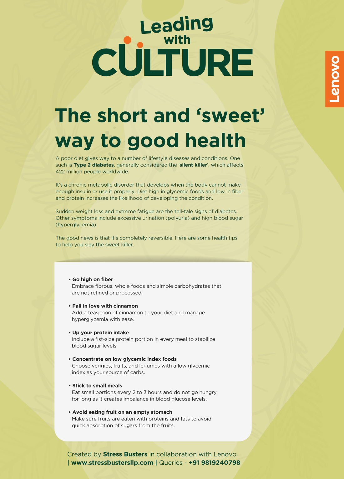 The Short and sweet way to good health