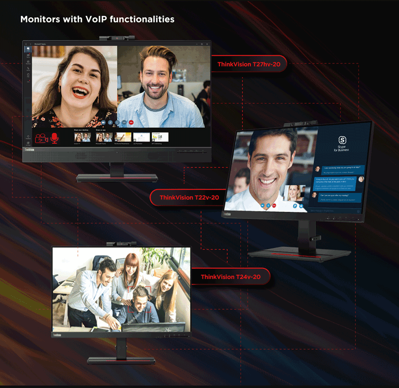Monitors with VoIP functionalities 
