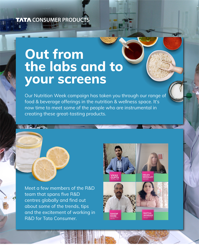 Out from the labs and to your Screens Our Nutrition week campaign